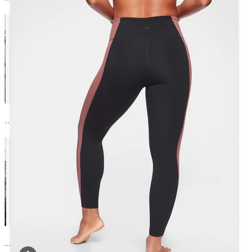 Athleta Black and Brown High-Waisted Leggings (FINALPRICEDROP) - Picture 2 of 5